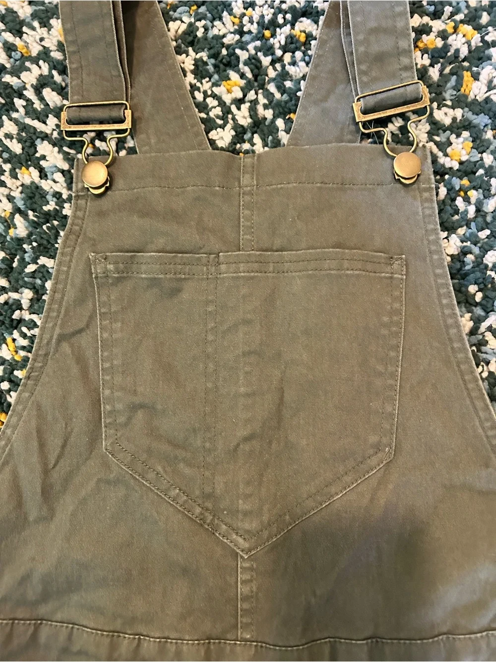 Toad&Co Olive Green Short Women's Overalls - Picture 5 of 8